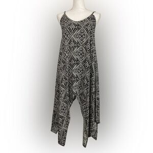 Vintage Y2K Rue21 Dress Women’s S Black White Slip Handkerchief Midi